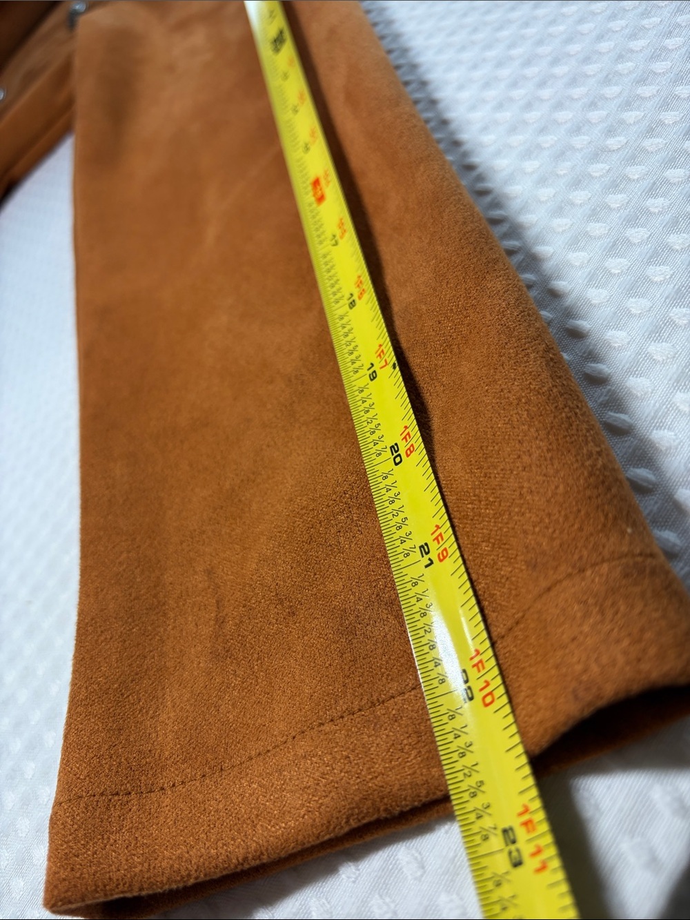 Brown orange Rust-Brown Double-Breasted Pea Coat - Picture 7 of 8